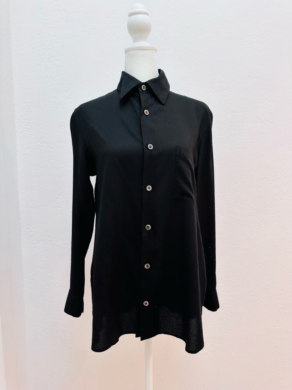 Yohji Yamamoto Classic Black Woman Button-Up Shirt